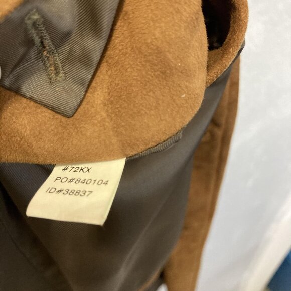 RARE Orvis Brown Suede Leather Field Jacket Mens 48 Sport Coat Throat Latch - Picture 16 of 16